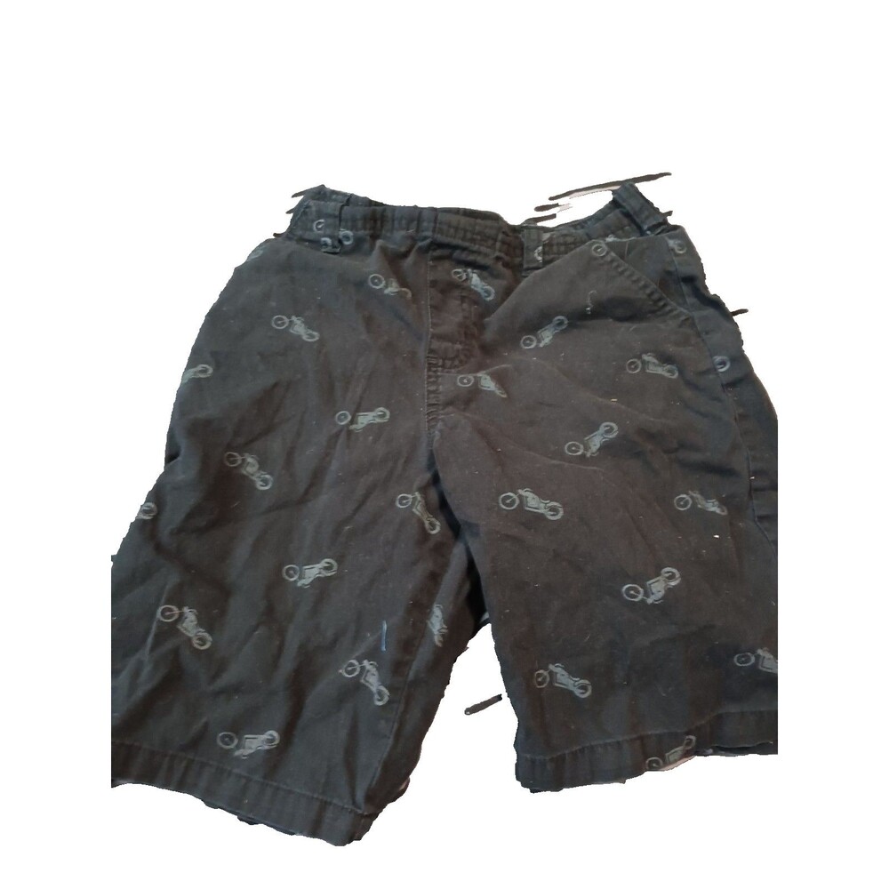 365 Kids From Garanimals Black Shorts With Motorcycles Size 7